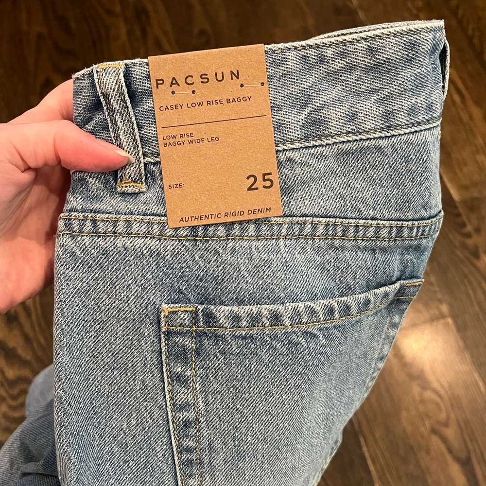 NWT! Pacsun Women’s Low Rise CASEY Baggy Wide Leg Jeans Size 25! - Picture 8 of 9